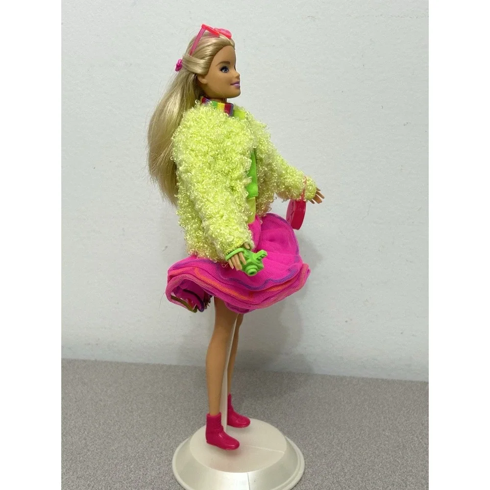 Barbie Outfit, Lime Green Jacket With Colorful Tutu Skirt, Top And More, NO DOLL